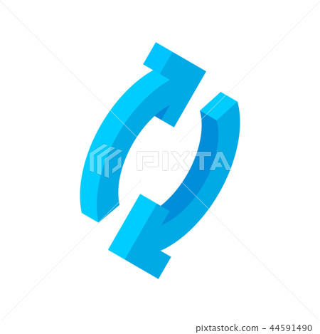 Refresh arrow isometric 3d icon Refresh arrow isometric 3d icon 44591490