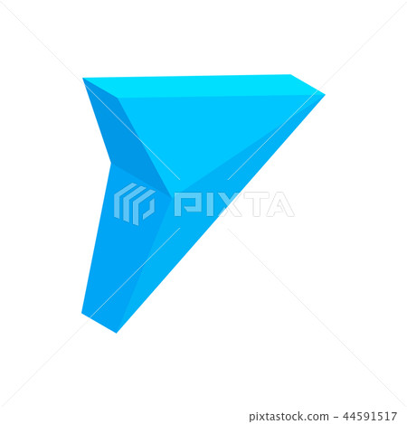 Blue triangular arrow isometric 3d icon  44591517