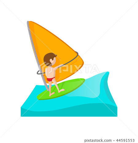 Yacht racing cartoon icon Yacht racing cartoon icon 44591553