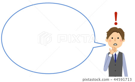 Surprised young man Speech Bubble 44591713