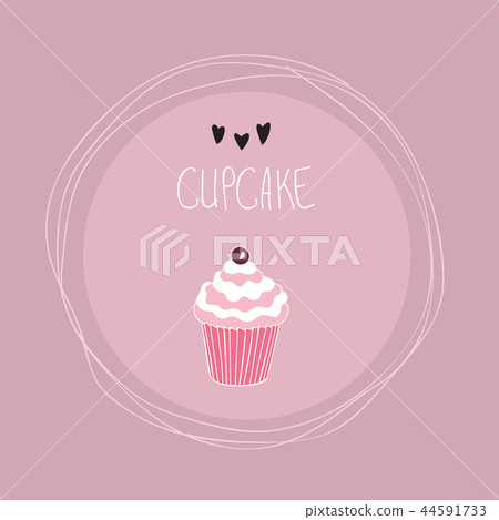 Lovely beautiful yummy cartoon cupcake Lovely beautiful yummy cartoon cupcake 44591733