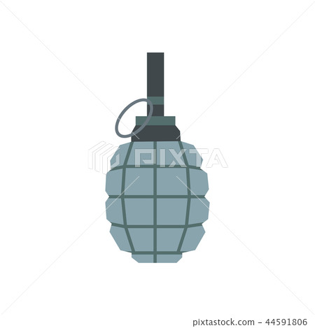 Hand grenade flat icon Hand grenade flat icon 44591806