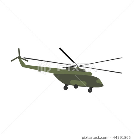Helicopter flat icon 44591865