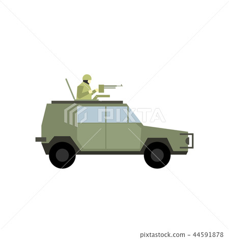 Military war car flat icon  44591878