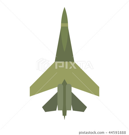 Flying jet fighter flat icon Flying jet fighter flat icon 44591888