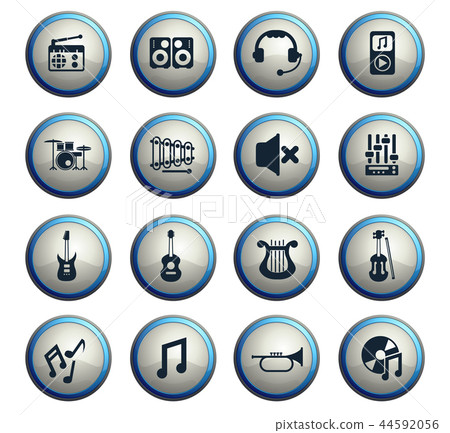 music icon set-插圖素材 [44592056] - PIXTA圖庫