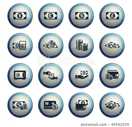 money symbols icon set 44592059