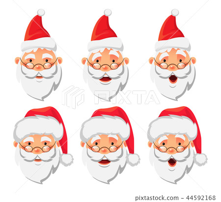 Santa Claus head set - Stock Illustration [44592168] - PIXTA