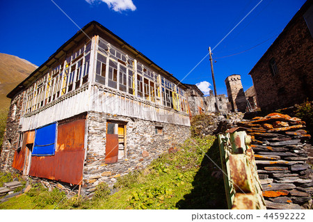 Ushguli village with old towers, Unesco heritage Ushguli village with old towers, Unesco heritage 44592222