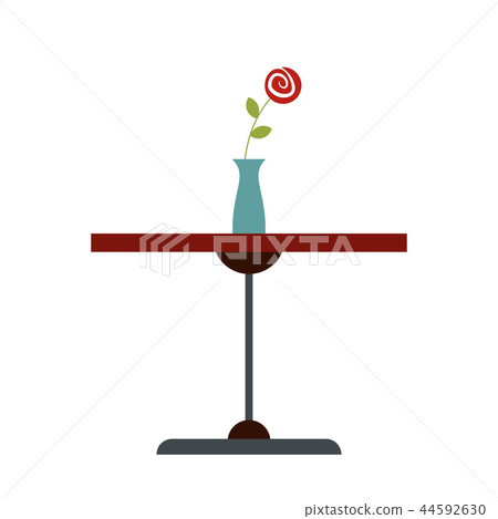 Table with vase flat icon 44592630