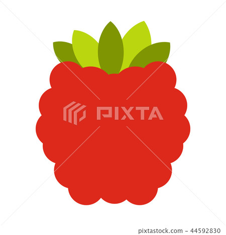Raspberries flat icon - Stock Illustration [44592830] - PIXTA