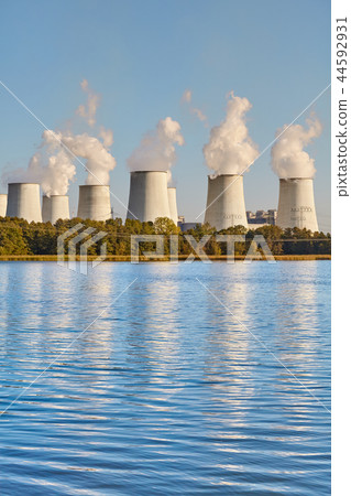 Smoking chimneys and nature. 44592931