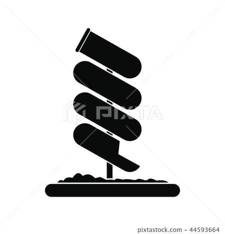 Tubular slide black simple icon Tubular slide black simple icon 44593664