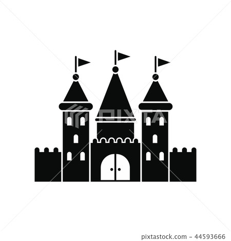 Castle black simple icon Castle black simple icon 44593666