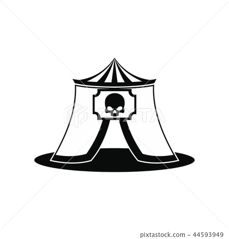 Haunted house black simple icon  44593949