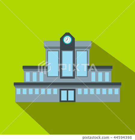 Railway station flat icon Railway station flat icon 44594398