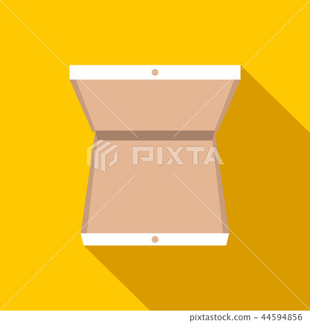 Open pizza box flat icon 44594856