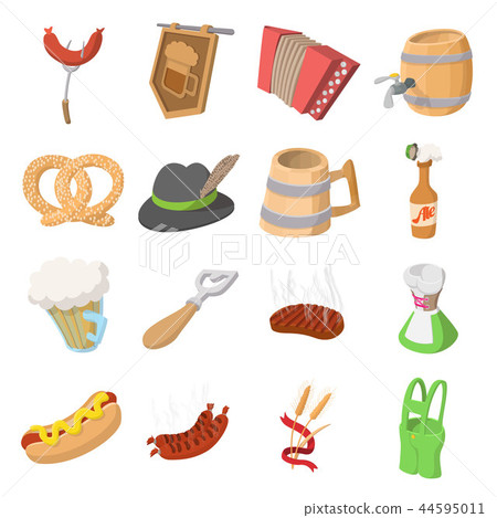 Oktoberfest party cartoon icons Oktoberfest party cartoon icons 44595011
