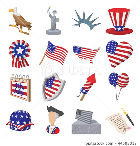 Independence day cartoon icons Independence day cartoon icons 44595012
