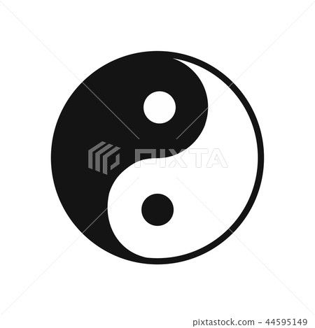Yin yang flat icon Yin yang flat icon 44595149
