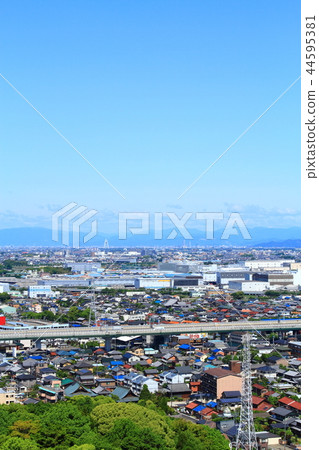 The scenery of Ichinomiya city and Gifu city seen from Komaki city 44595381
