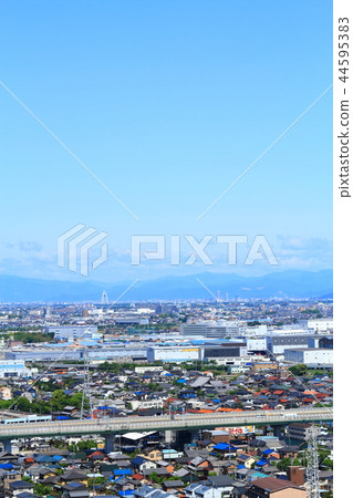 The scenery of Ichinomiya city and Gifu city seen from Komaki city 44595383