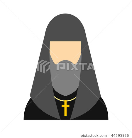 Christian russian priest flat icon Christian russian priest flat icon 44595526