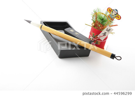 Calligraphy writing and new year decorations 44596299