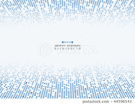 Futuristic blue square technology pattern. - Stock Illustration ...