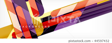 Abstract colorful lines, modern geometric background design Abstract colorful lines, modern geometric background design 44597432