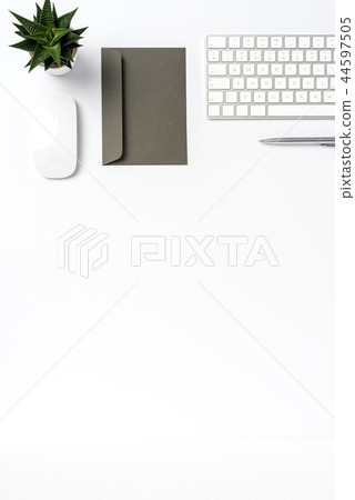 Office desktop with copy space 44597505