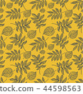 Seamless background with colorful autumn leaves.  44598563