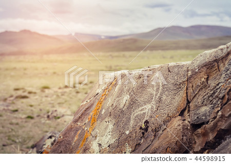 Tarkhatinsky megalithic complex. petroglyphs 44598915