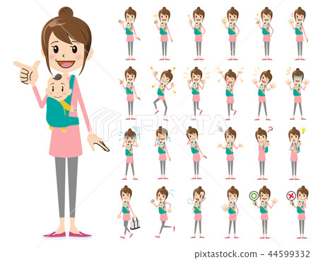 Parent and child expression, gesture set 44599332