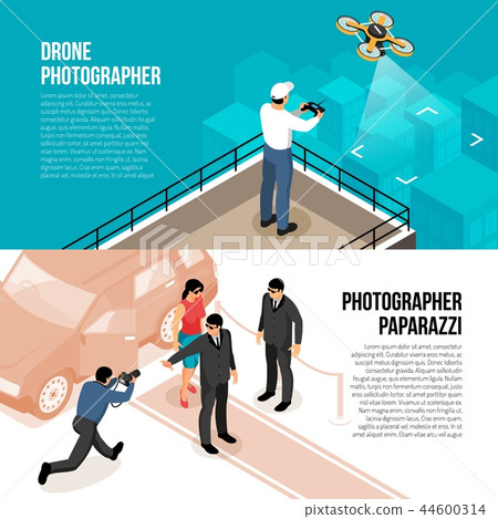 Photographer Isometric Banners 44600314