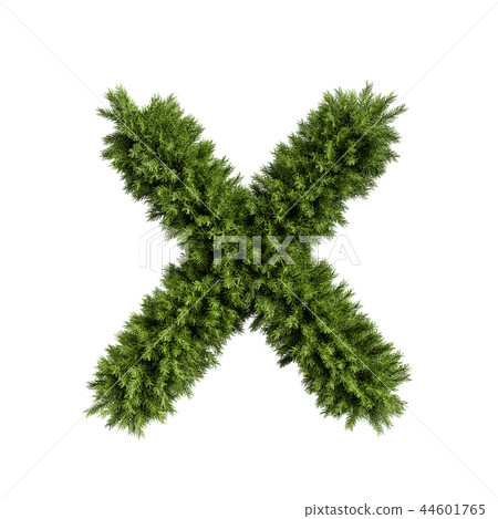 Christmas tree letter X 44601765