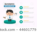 Businessman presentation template infographic 44601779