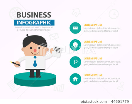 Businessman presentation template infographic 44601779