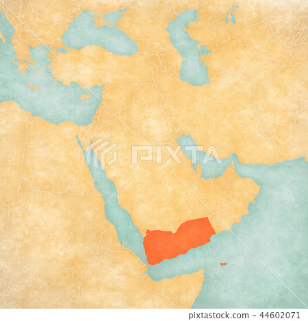 Map of Middle East - Yemen - Stock Illustration [44602071] - PIXTA