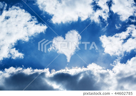 Beautiful blue sky with white clouds 44602785