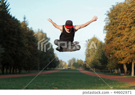 Young man jumped 44602971