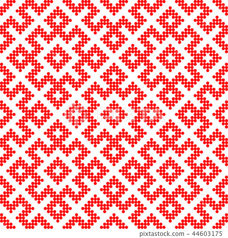 Seamless Traditional Russian ornament in circles. Seamless Traditional Russian ornament in circles. 44603175