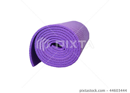 violet yoga mat on a white background violet yoga mat on a white background 44603444