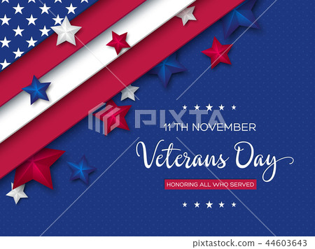 Veterans Day greeting card. 44603643