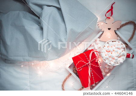 Christmas or New Year morning in bed concept 44604146