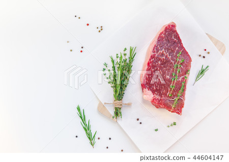 Fresh beef fillet with ingredients in cooking 44604147