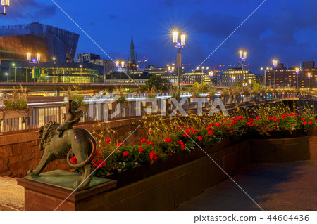 Stockholm. City embankment at sunset. Stockholm. City embankment at sunset. 44604436