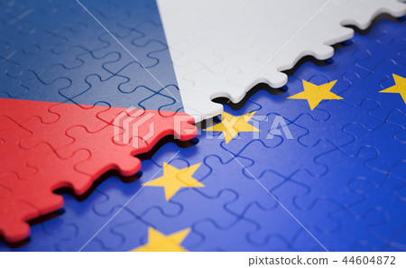 Czech Republic European Union Puzzle Flag 44604872