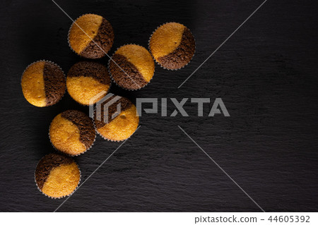 fresh baked marble muffin 44605392