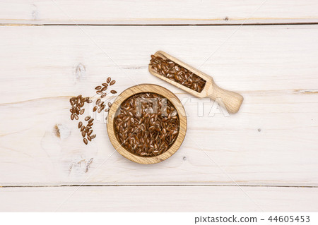 Lot of whole fresh brown flaxseeds 44605453